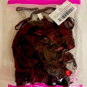 Lingerie burgundy set